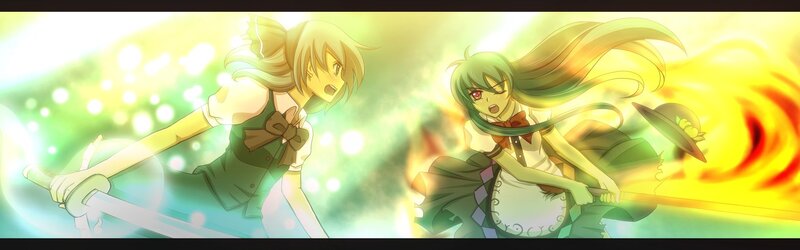 Two girls in combat
