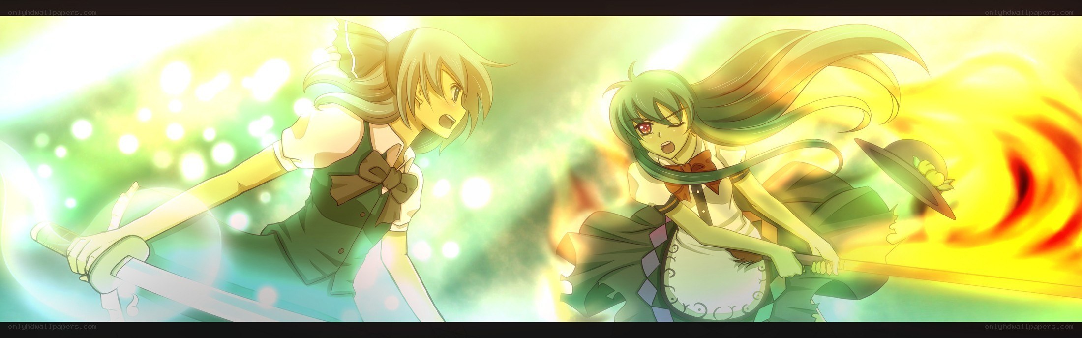 Two girls in combat