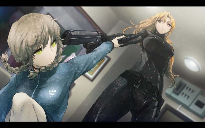 Two Girls in Combat — Blue, Tense