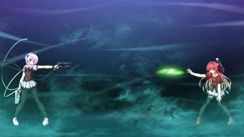 Two Girls in Combat — Blue