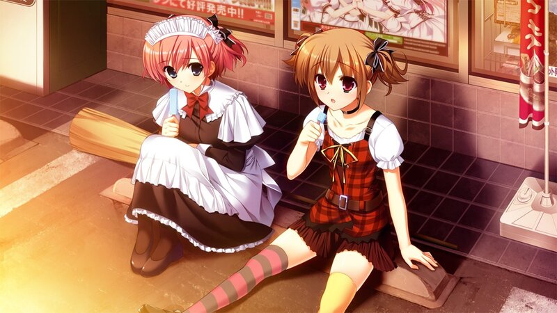 Two Girls in Costumes — Brown