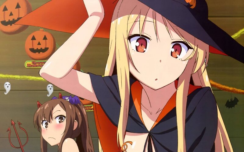 Two Girls in Costumes — Orange