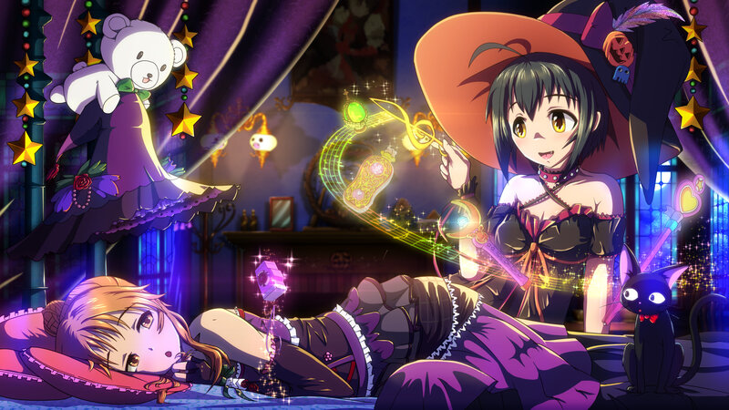 Two Girls in Costumes — Purple, Magical