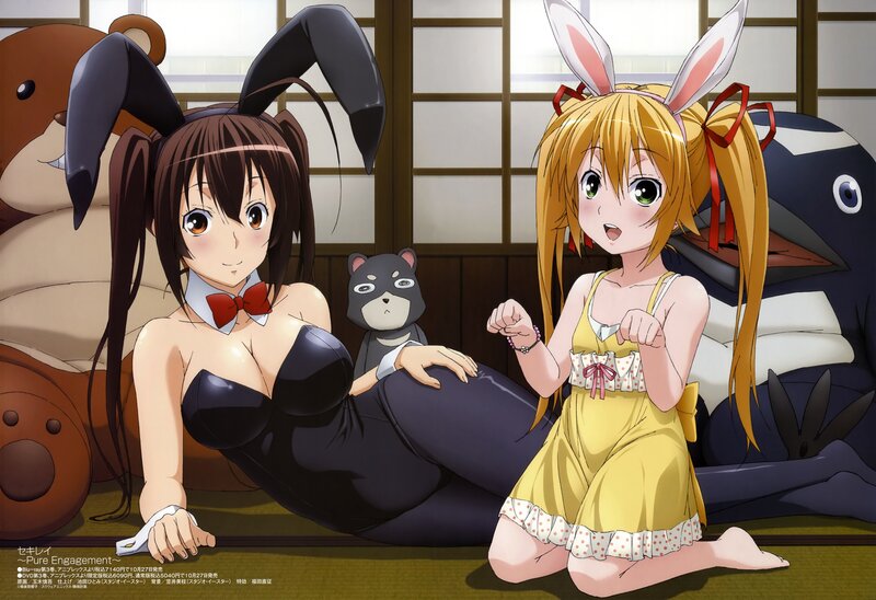 Two Girls in Costumes — Yellow, Playful, Anime