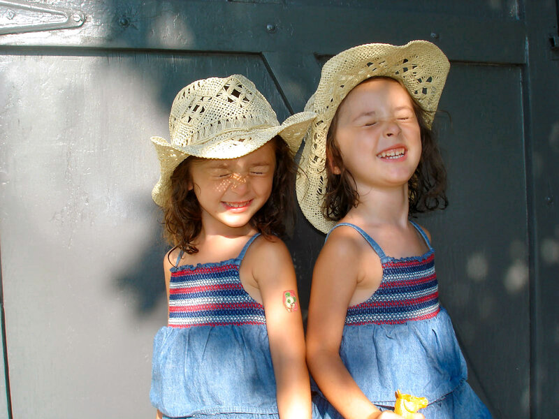 Two Girls in Cowboy Hats