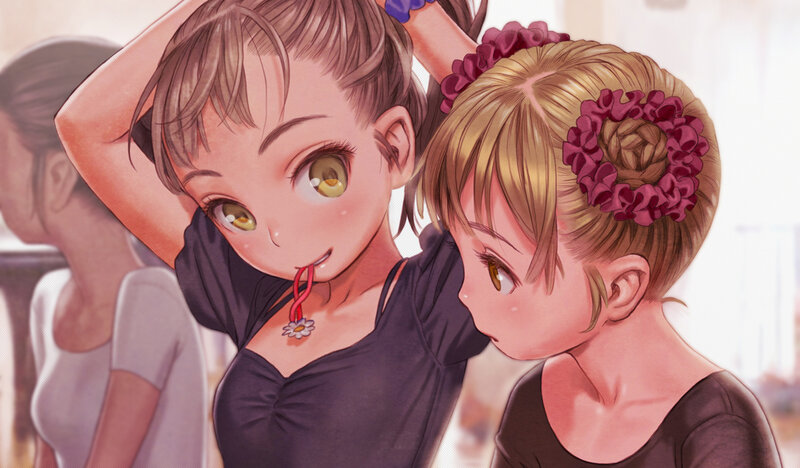 Two Girls in Dance Studio