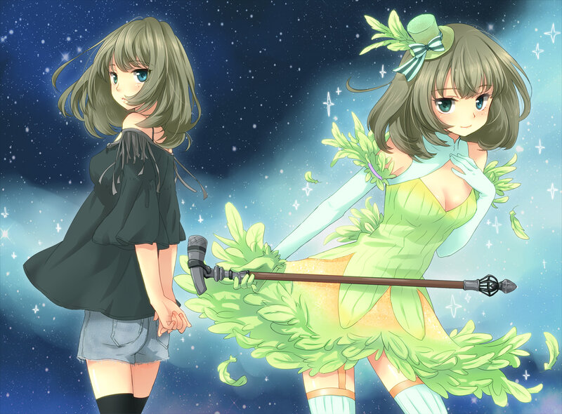 Two Girls in Different Outfits