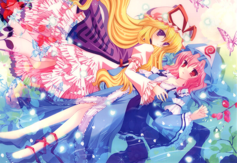 Two Girls in Dresses — Blue, Dreamy