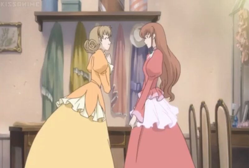 Two Girls in Dresses — Pink, Calm, Anime