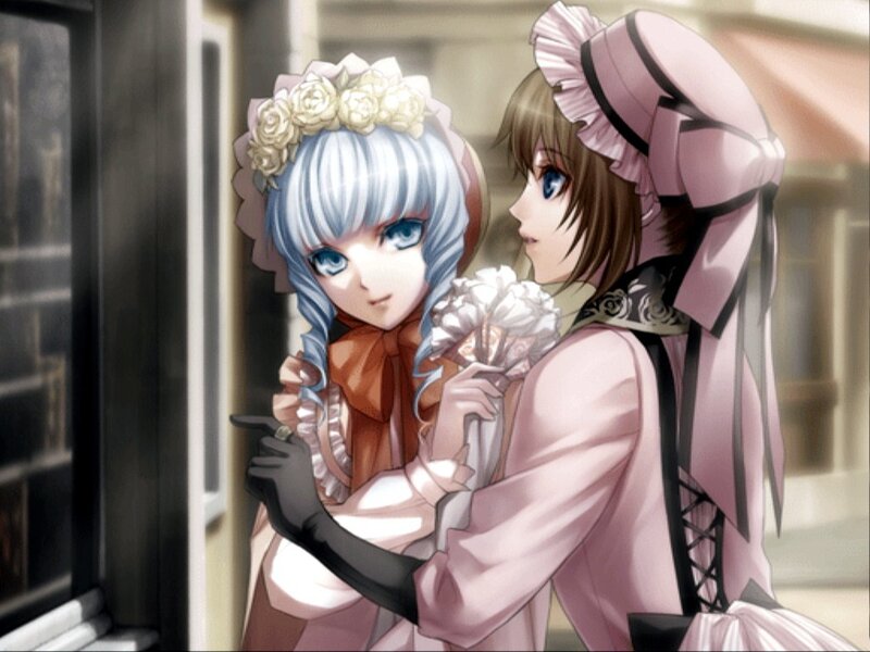 Two Girls in Dresses — Pink, Calm