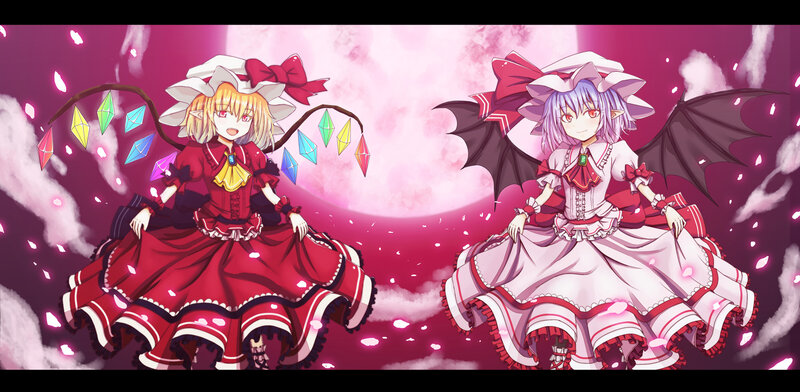 Two Girls in Dresses — Pink, Dramatic, Night