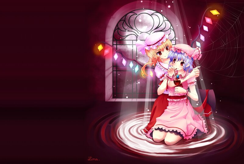 Two Girls in Dresses — Pink, Dramatic