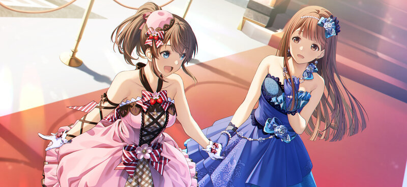 Two Girls in Dresses — Pink, Elegant