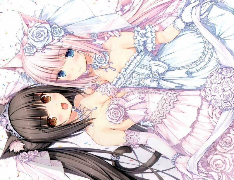Two Girls in Dresses — Pink, Festive
