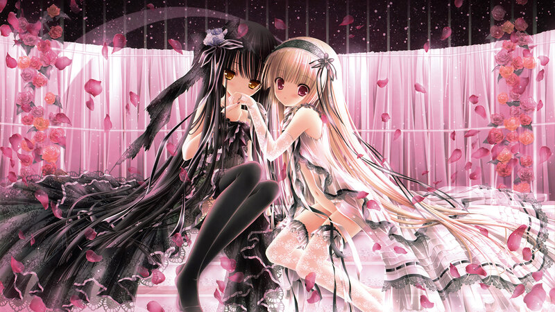 Two Girls in Dresses — Pink, Romantic