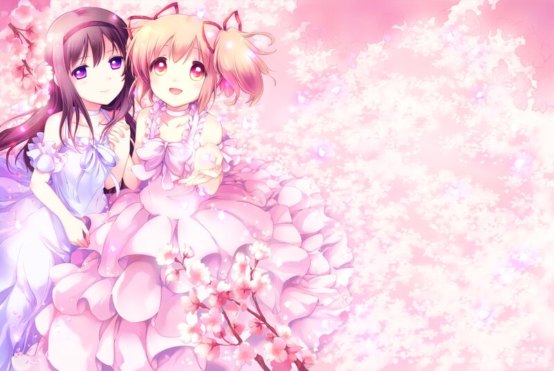 Two Girls in Dresses — Pink, Serene, Spring