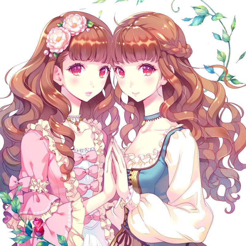 Two Girls in Dresses — Pink, Sweet