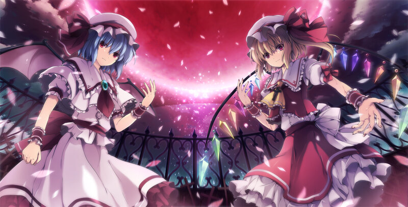 Two Girls in Dresses — Purple, Dramatic, Night