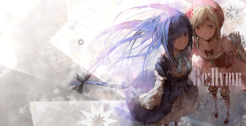 Two Girls in Dresses — Purple, Dreamy