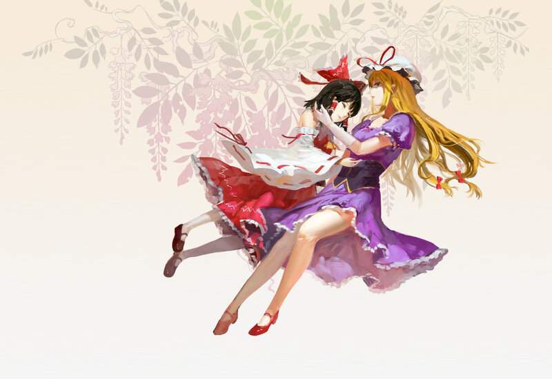 Two Girls in Dresses — Purple, Playful