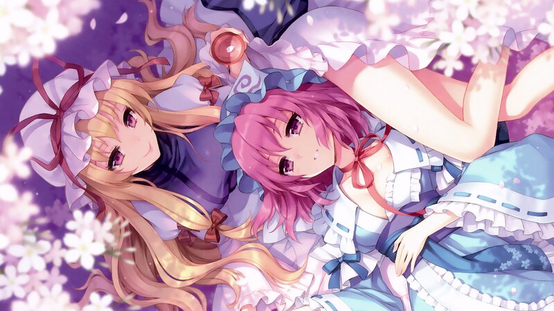 Two Girls in Dresses — Purple, Serene, Spring