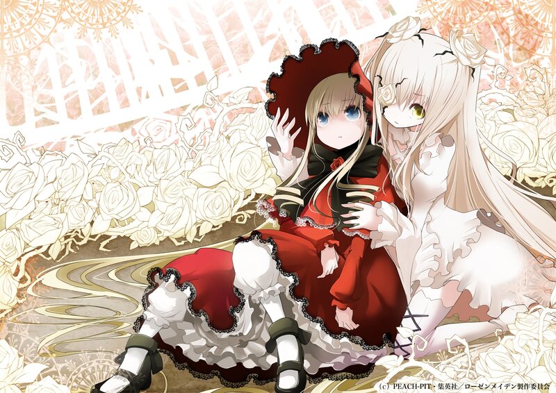 Two Girls in Dresses — Red, Dreamy