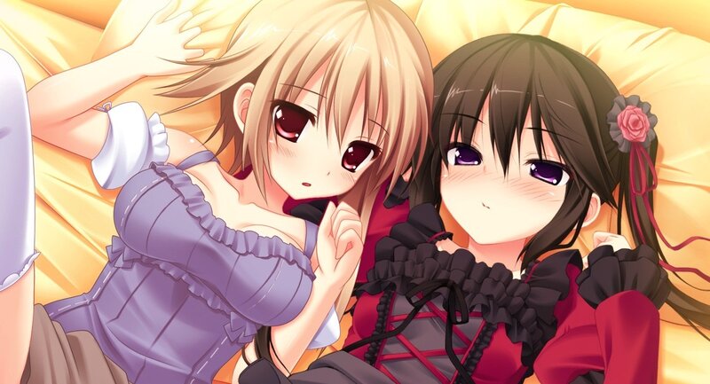 Two Girls in Dresses — Yellow, Calm