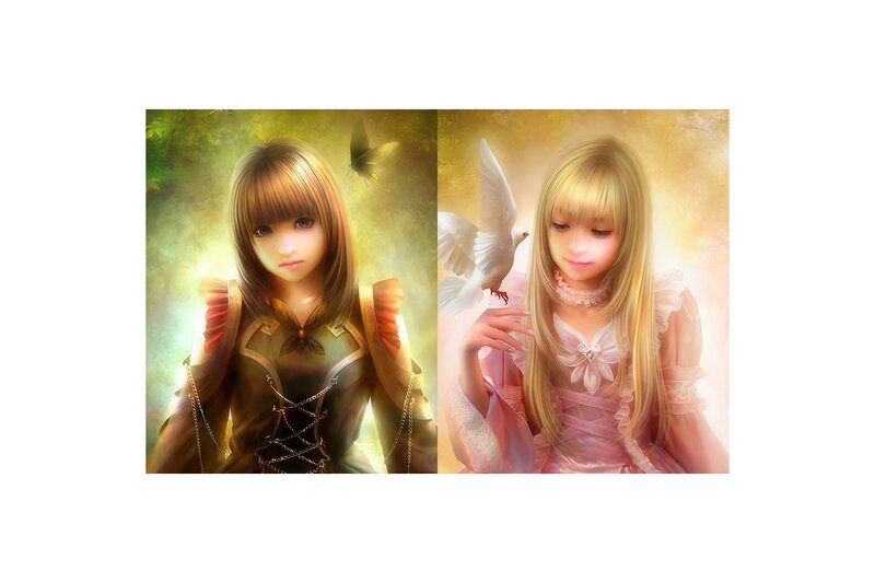 Two Girls in Fantasy Art