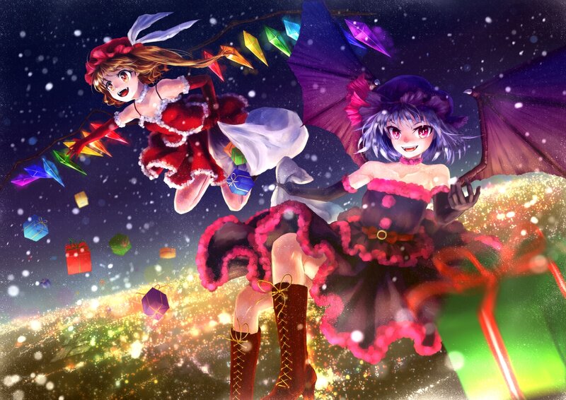 Two Girls in Festive Dresses — Purple