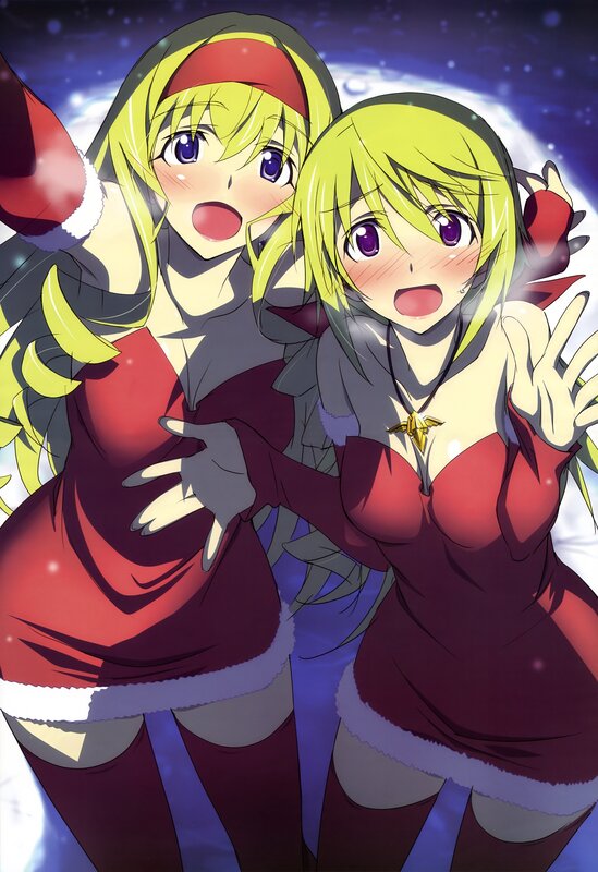 two girls in festive outfits