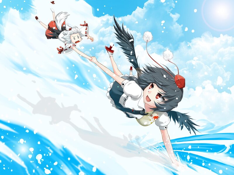 Two Girls in Flight — Blue, Dynamic