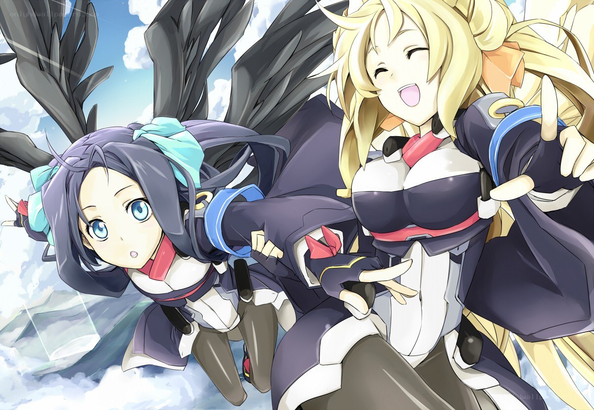 Two girls in flight gear