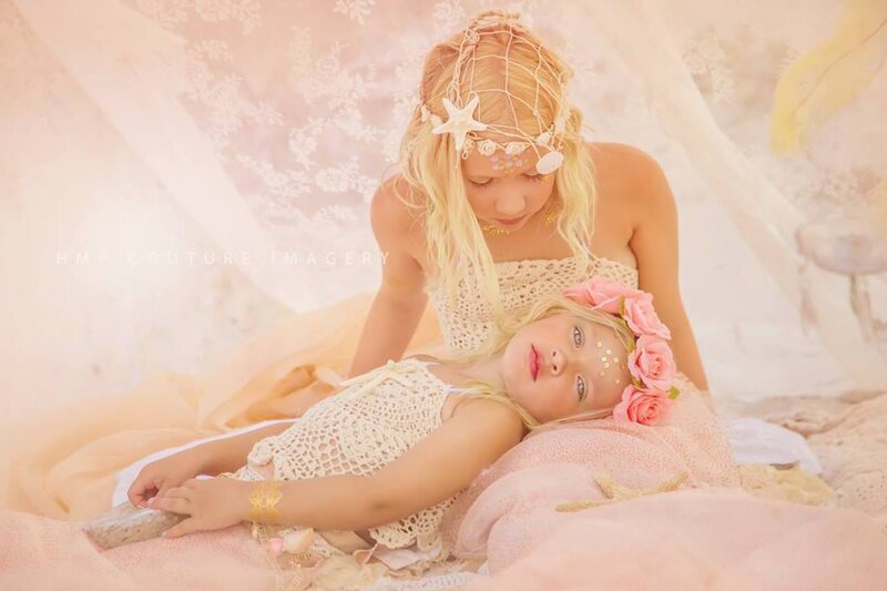 Two Girls in Floral Crowns