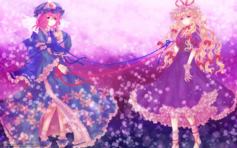 Two girls in floral dresses