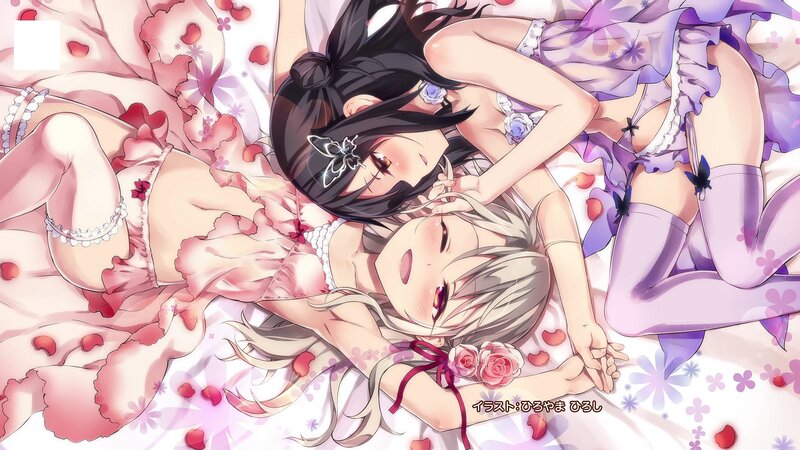 Two Girls in Floral Outfits