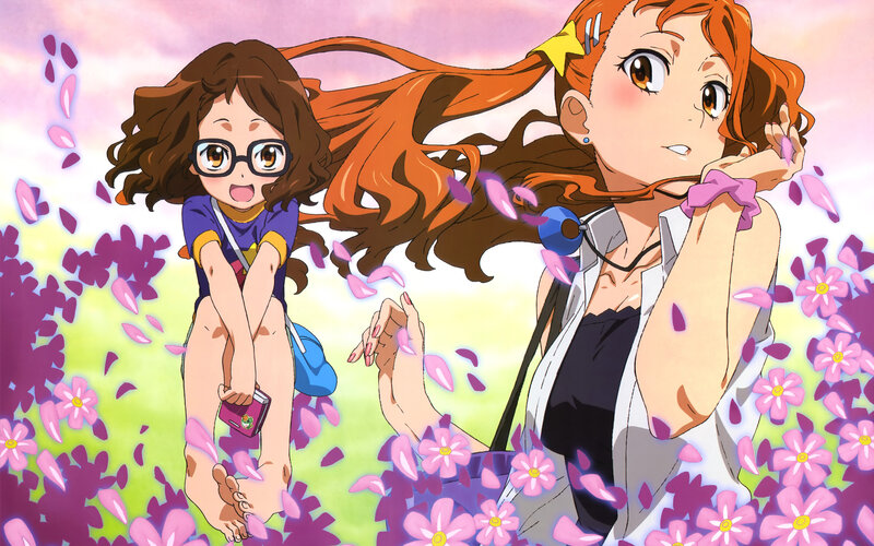 Two Girls in Flower Field
