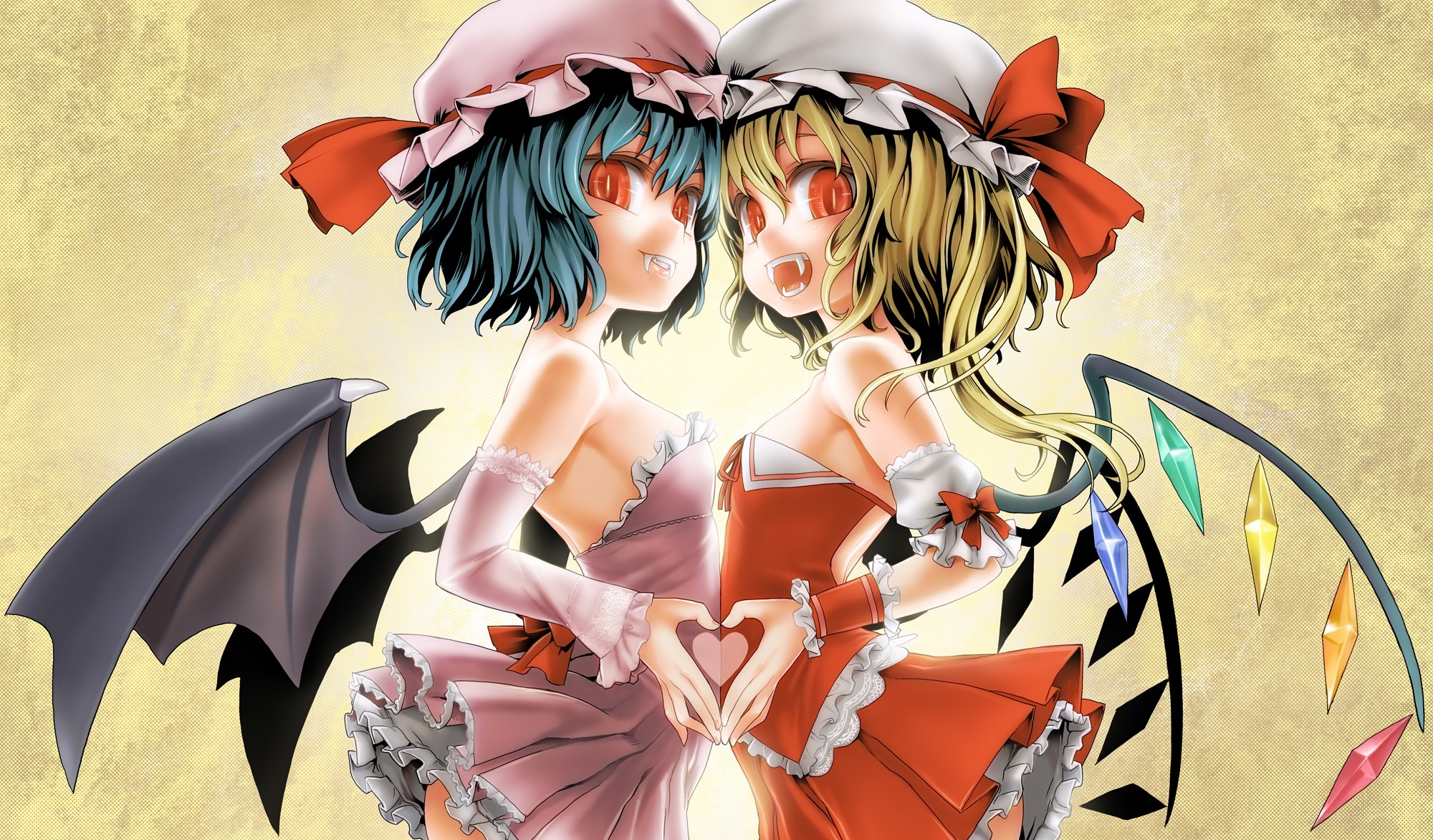 two girls in frilly dresses