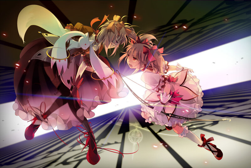 Two Girls in Frilly Dresses — Pink