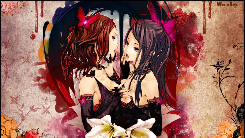 two girls in gothic attire
