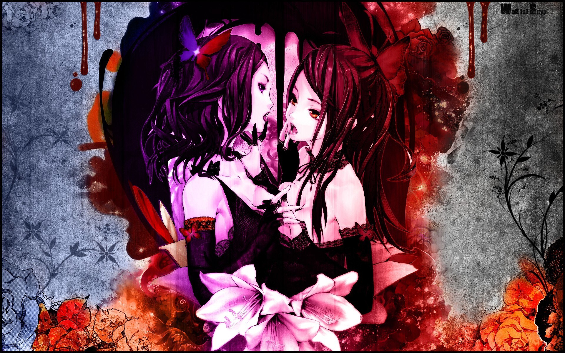 two girls in gothic attire