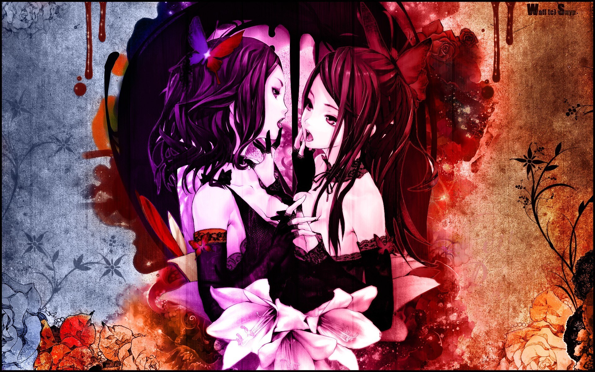 two girls in gothic attire