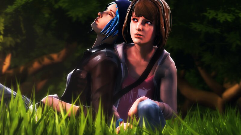 Two Girls in Grass — Green, Calm