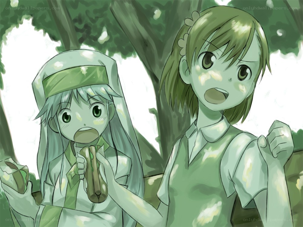 two girls in green