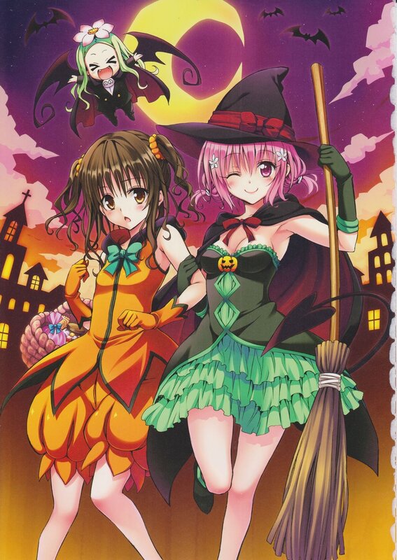 Two Girls in Halloween Costumes — Purple, Festive