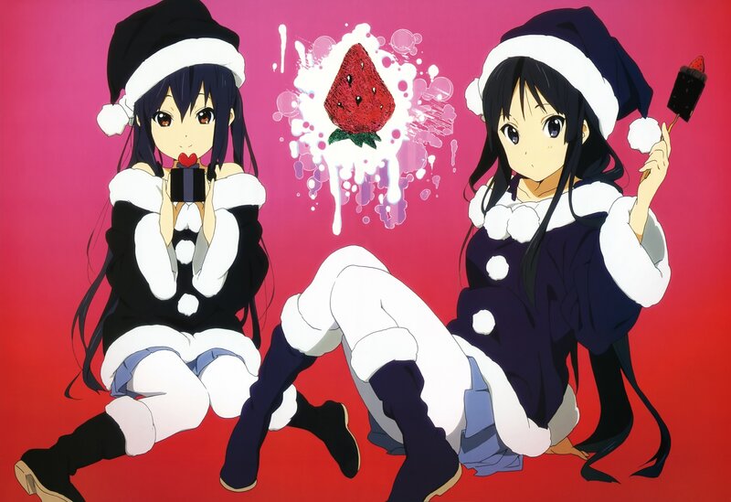 Two girls in holiday outfits