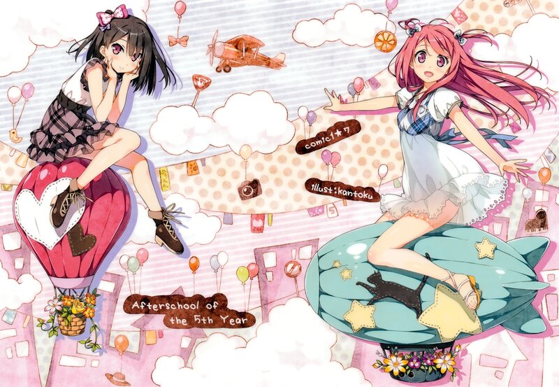Two Girls in Hot Air Balloons