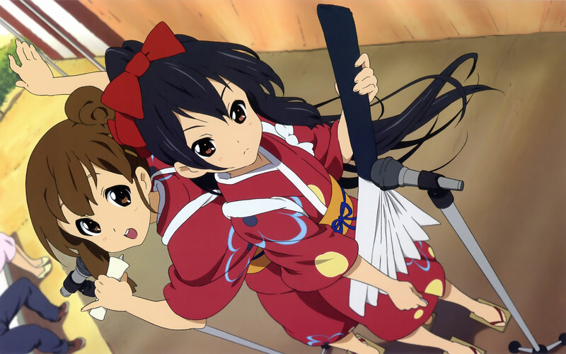 Two Girls in Kimonos — Red, Dynamic, Afternoon