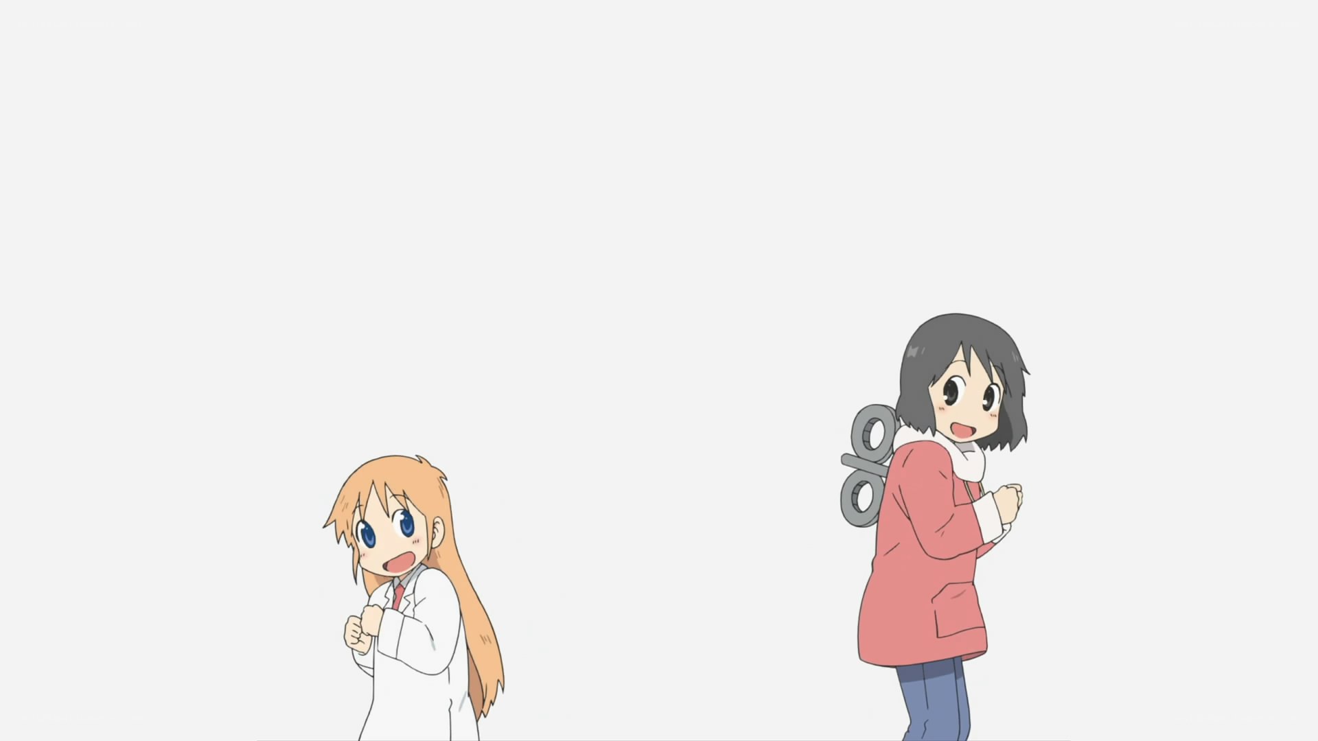 two girls in lab coats