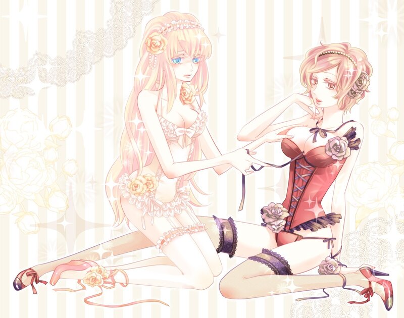 Two girls in lingerie