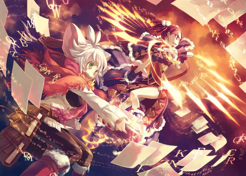 Two girls in magical battle